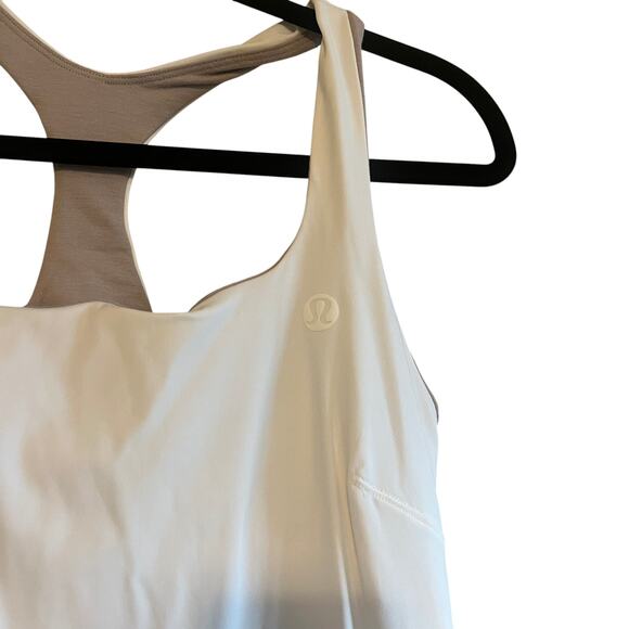 Lululemon Racerback Lightweight Tennis Tank Dress White Size 8 - Picture 4 of 8